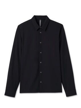 Vuori Manhattan Button Down Shirt – Black – Medium – NWT